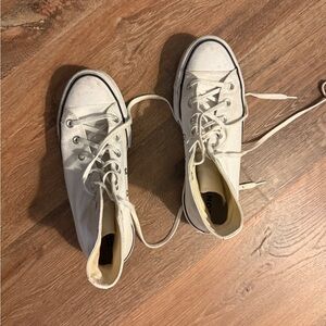 Stylish White High-Top Sneakers